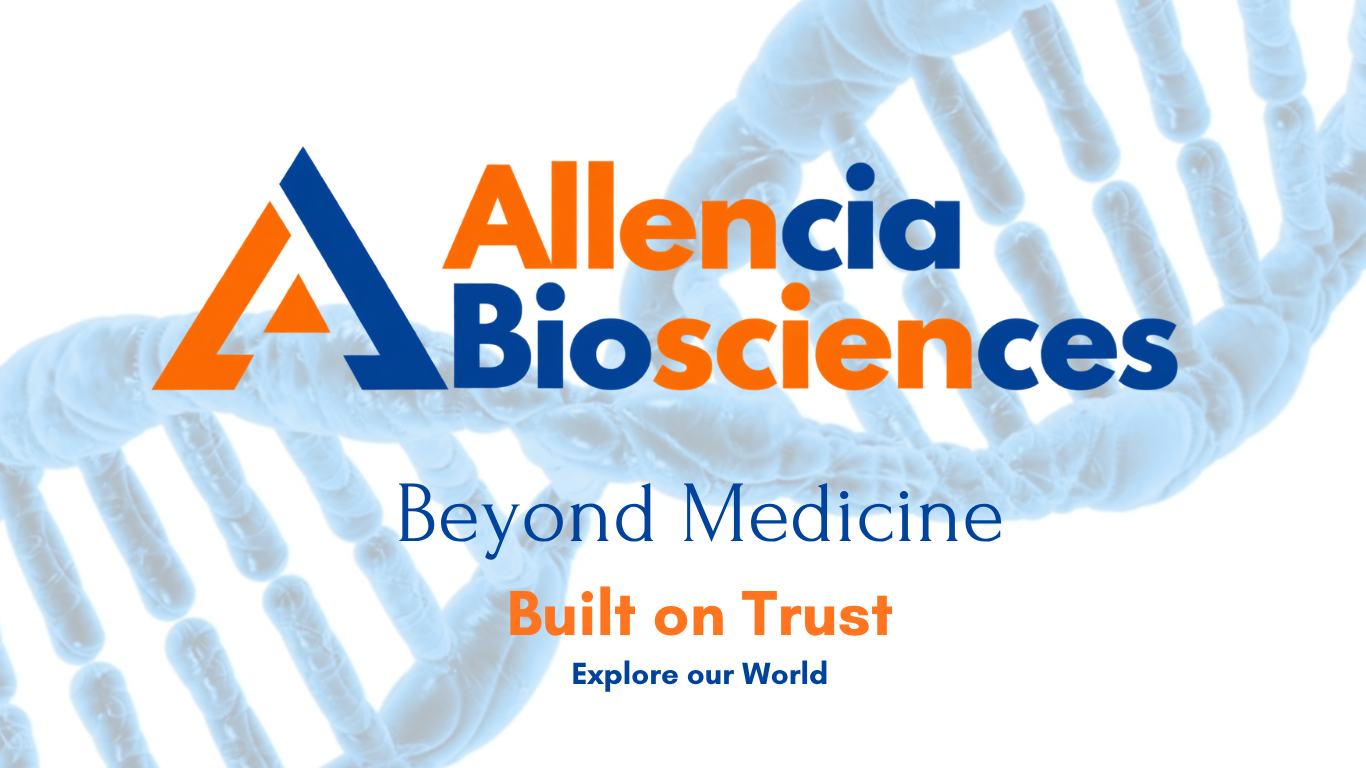 Allencia Biosciences. Beyond Medicine, Built on Trust. Explore our World.
